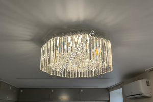 Люстра Восьмиугольник Октагон (Пластина 10,20)-фото в интерьере 