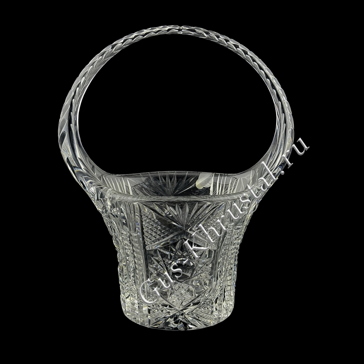 Ваза Корзинка Хрустальная 01